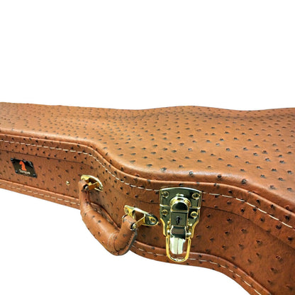 Torque Wooden Archtop LP-Style Electric Guitar Case - Ostrich Finish — view 4