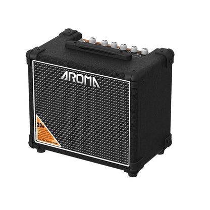 Aroma 20W Black Electric Guitar Amplifier with Footswitch and Drum Machine TM-20S — view 4