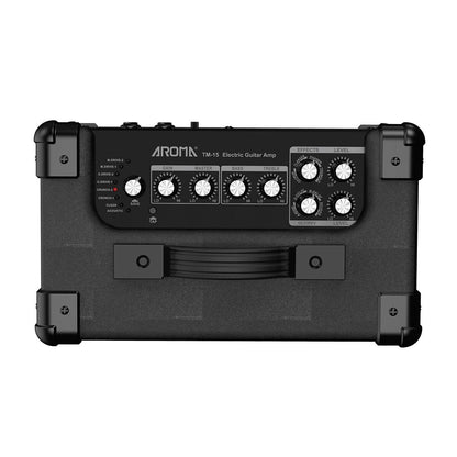 Aroma TM15BK 15W Black Electric Guitar Amplifier with Bluetooth & Effects — view 5