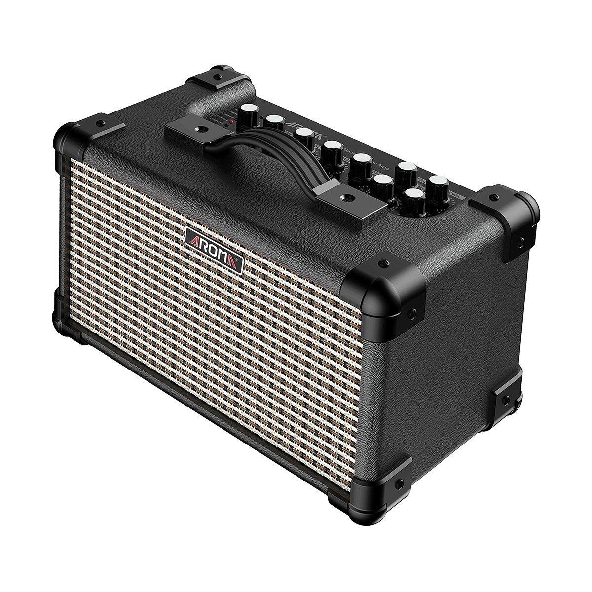 Aroma TM15BK 15W Black Electric Guitar Amplifier with Bluetooth & Effects — view 2