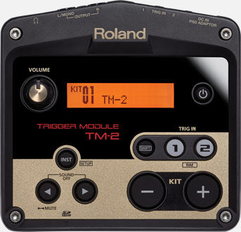 ROLAND TM-2 Trigger Module - Compact Battery-Powered Drum Enhancer with 2 Inputs & Pro Sounds for Acoustic Percussion