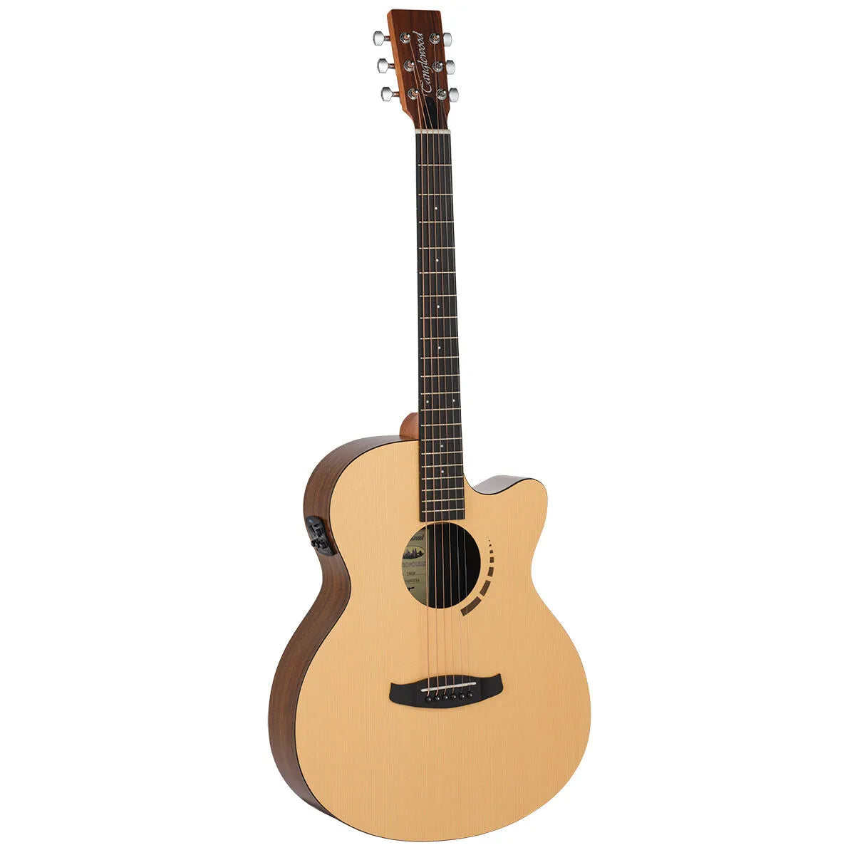 Tanglewood Metropolitan TM4-CE Super Folk Spruce/Koa Cutaway Electric Guitar — view 2