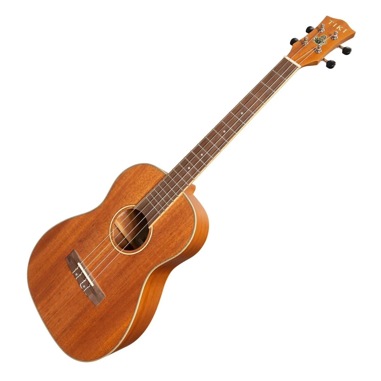 Tiki TMB-5-NST Mahogany Solid Top Baritone Ukulele with Hard Case Natural Satin — view 3