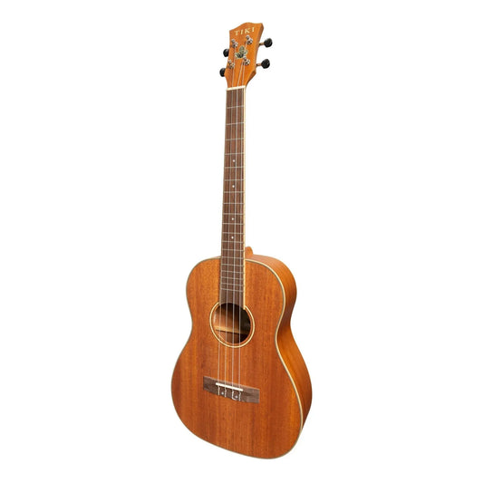 Tiki TMB-5-NST Mahogany Solid Top Baritone Ukulele with Hard Case Natural Satin