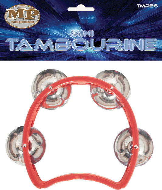 MANO PERCUSSION 3.5" Junior Tambourine, Headless, Red  ABS rim, jingles