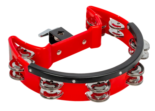 Mano Percussion TMP34R 9 x 5.5 Inch Drum Set Tambourine - Red