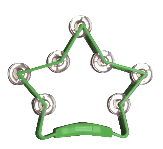Mano Percussion Star Tambourine Green