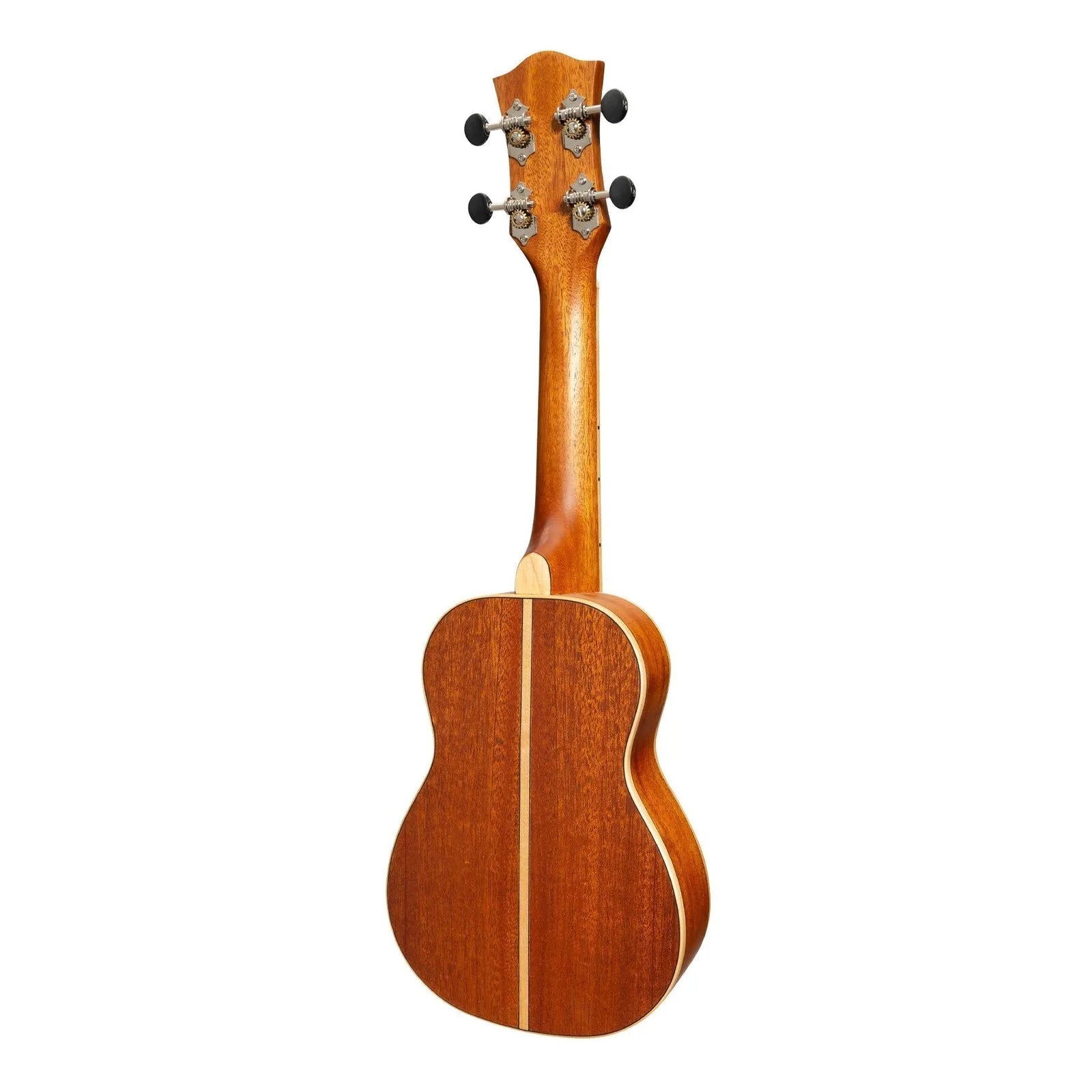 Tiki '5 Series' Mahogany Solid Top Soprano Ukulele with Deluxe Hard Case Natural Satin TMS-5-NST — view 2