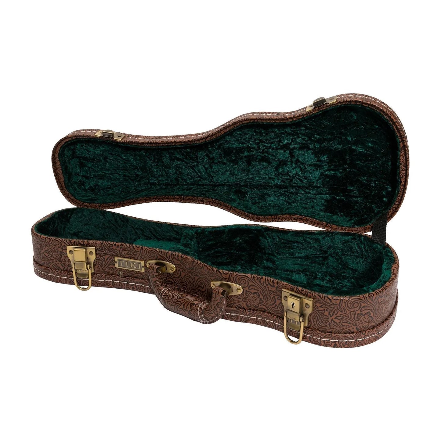 Tiki 5 Series Mahogany Solid Top Electric Soprano Ukulele with Hard Case Natural Satin — view 6