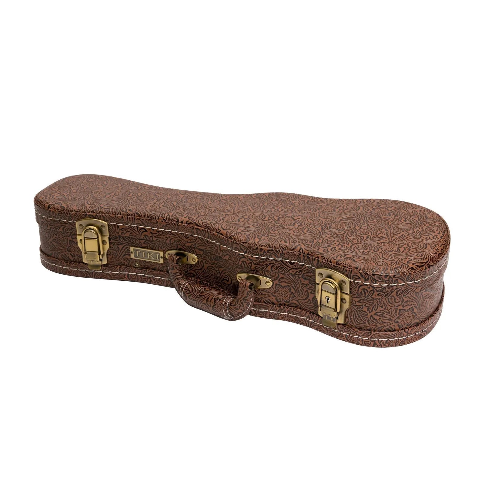 Tiki 5 Series Mahogany Solid Top Electric Soprano Ukulele with Hard Case Natural Satin — view 5