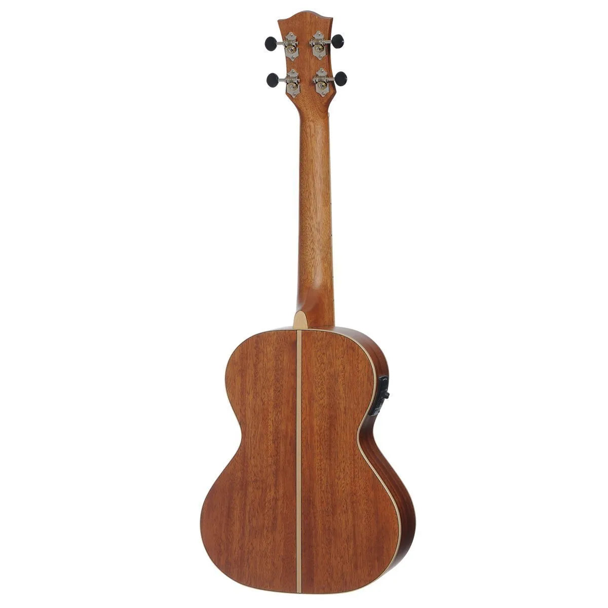 Tiki '5 Series' Mahogany Solid Top Electric Tenor Ukulele with Hard Case TMT-5P-NST Natural Satin — view 2