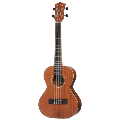 Tiki '5 Series' Mahogany Solid Top Electric Tenor Ukulele with Hard Case TMT-5P-NST Natural Satin