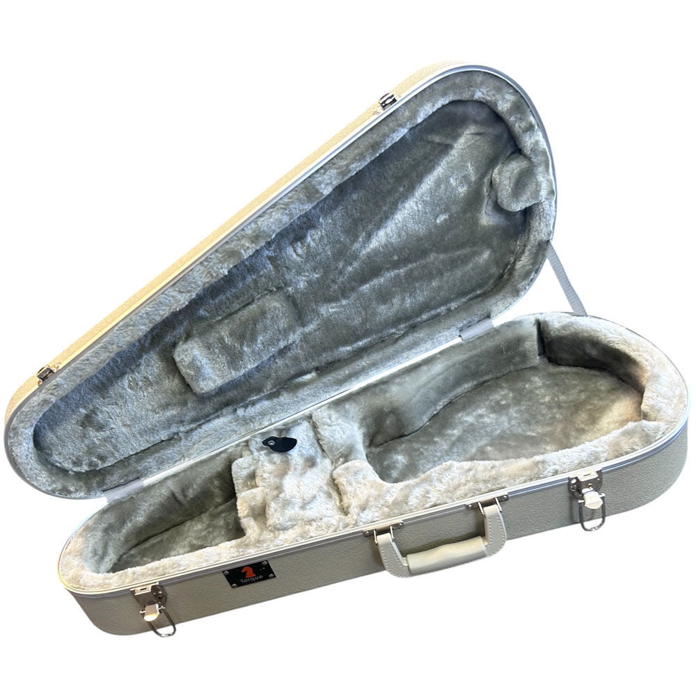 Torque Deluxe Molded ABS Mandolin Case - Ivory Finish — view 2
