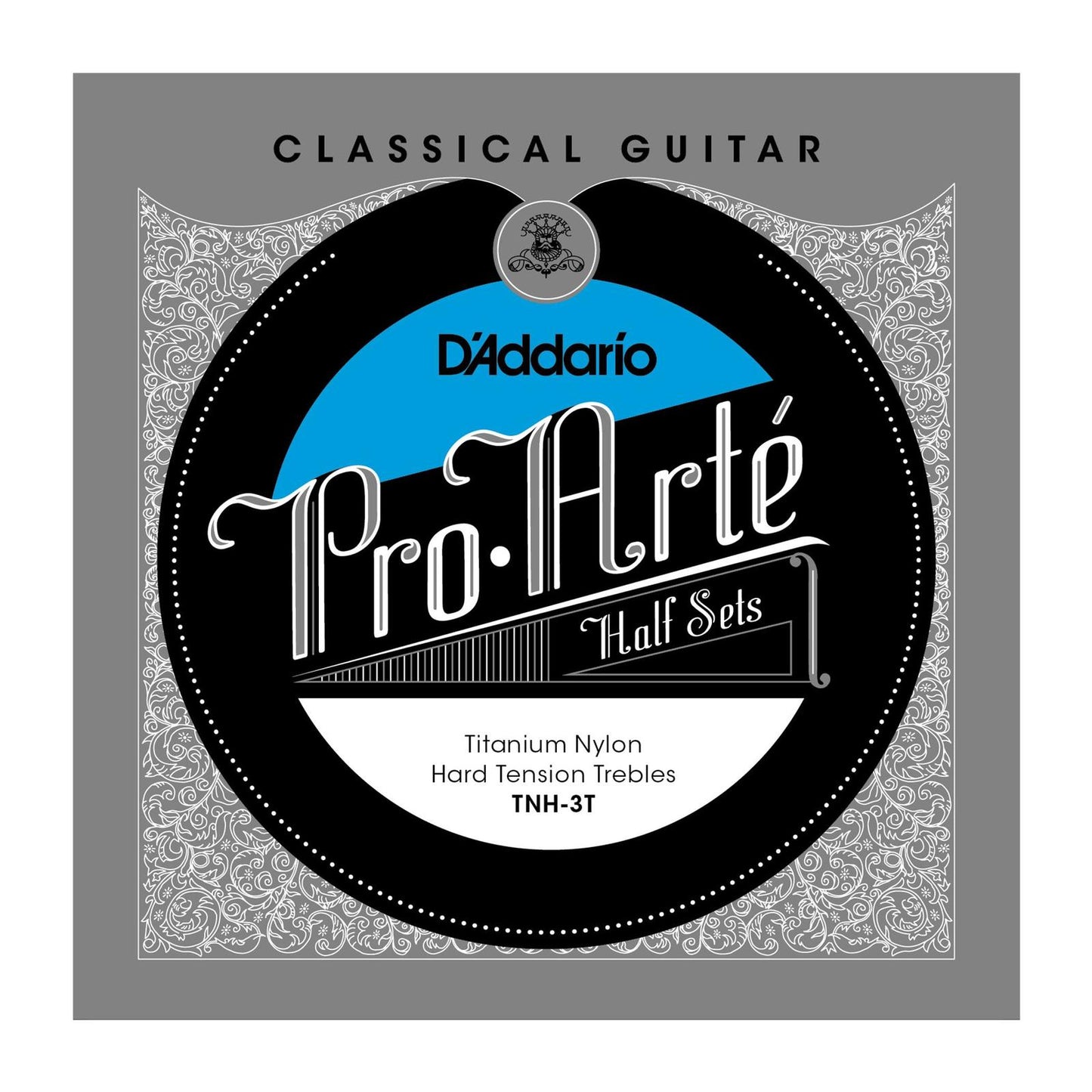 D'Addario TNH-3T Pro-Arte Titanium Nylon Classical Guitar Half Set, Hard Tension