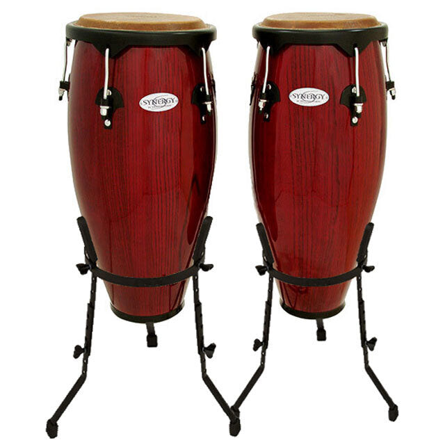 Toca Synergy Series 10" & 11" Wooden Conga Set - Rio Red