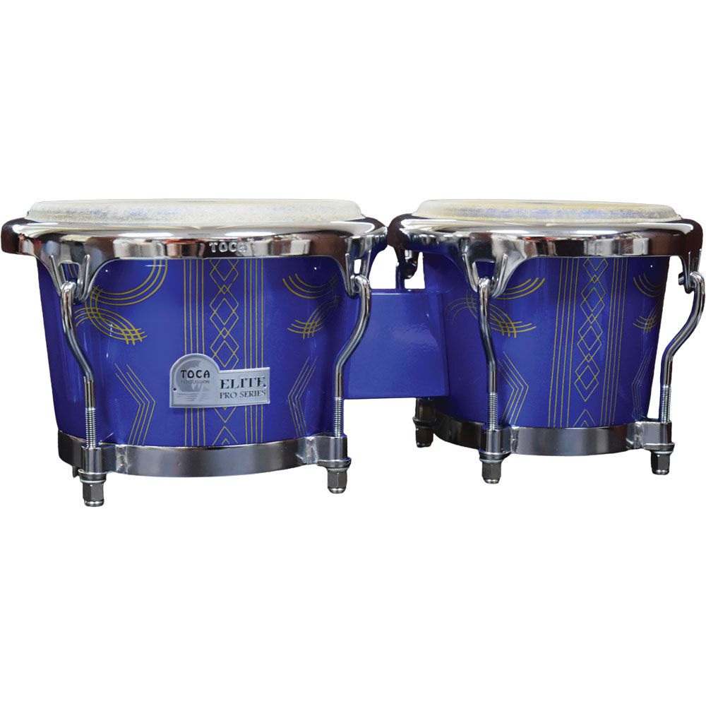 Toca Elite Pro Series 7 & 8.5" Wooden Bongos in Impala Blue — view 3