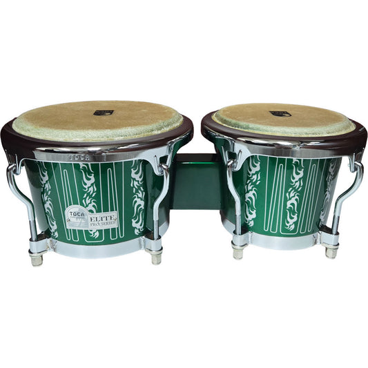 Toca Elite Pro Series 7 & 8.5" Wooden Bongos - Eldorado Green