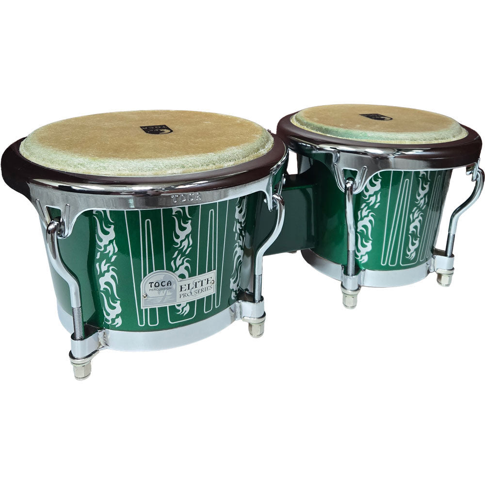 Toca Elite Pro Series 7 & 8.5" Wooden Bongos - Eldorado Green — view 3