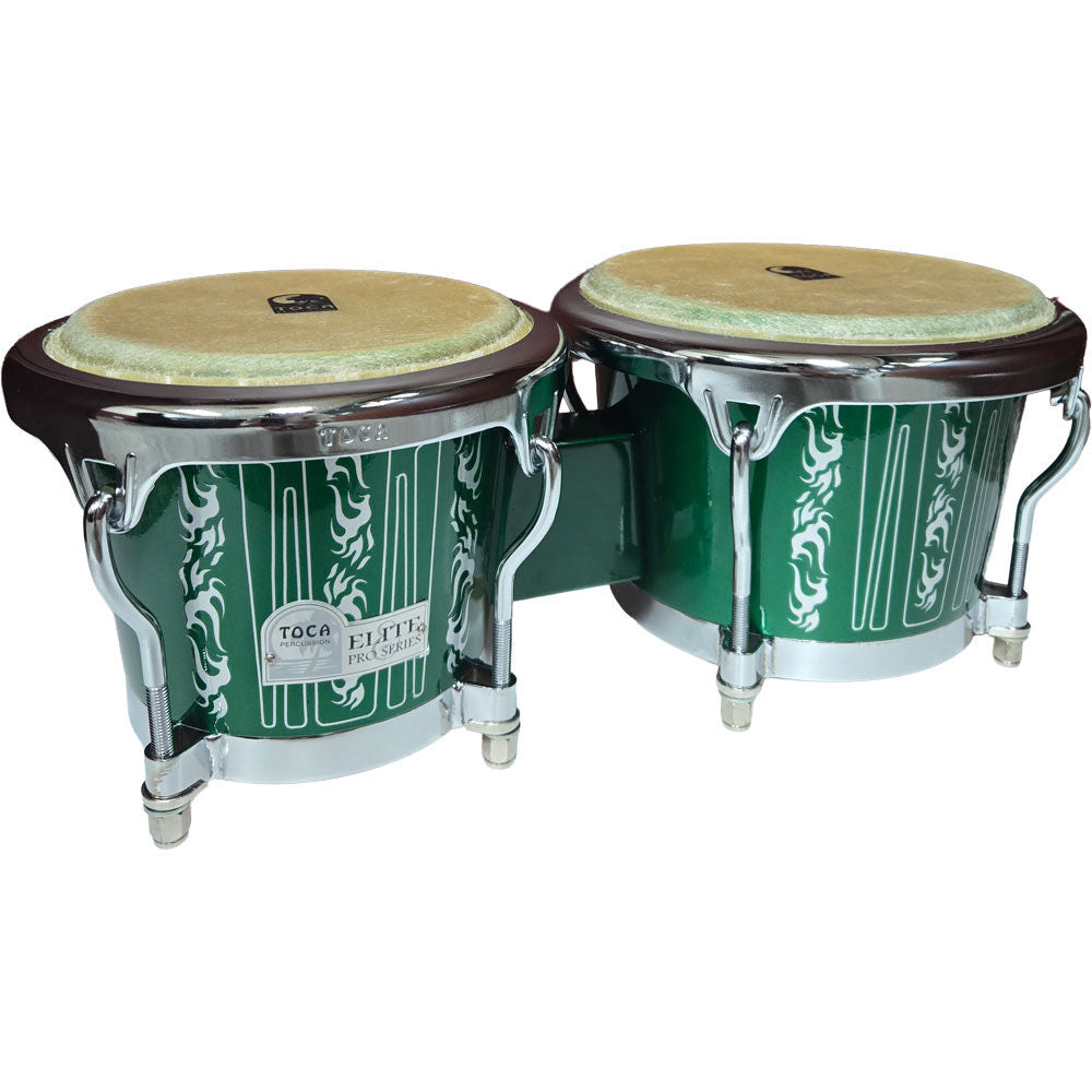 Toca Elite Pro Series 7 & 8.5" Wooden Bongos - Eldorado Green — view 4
