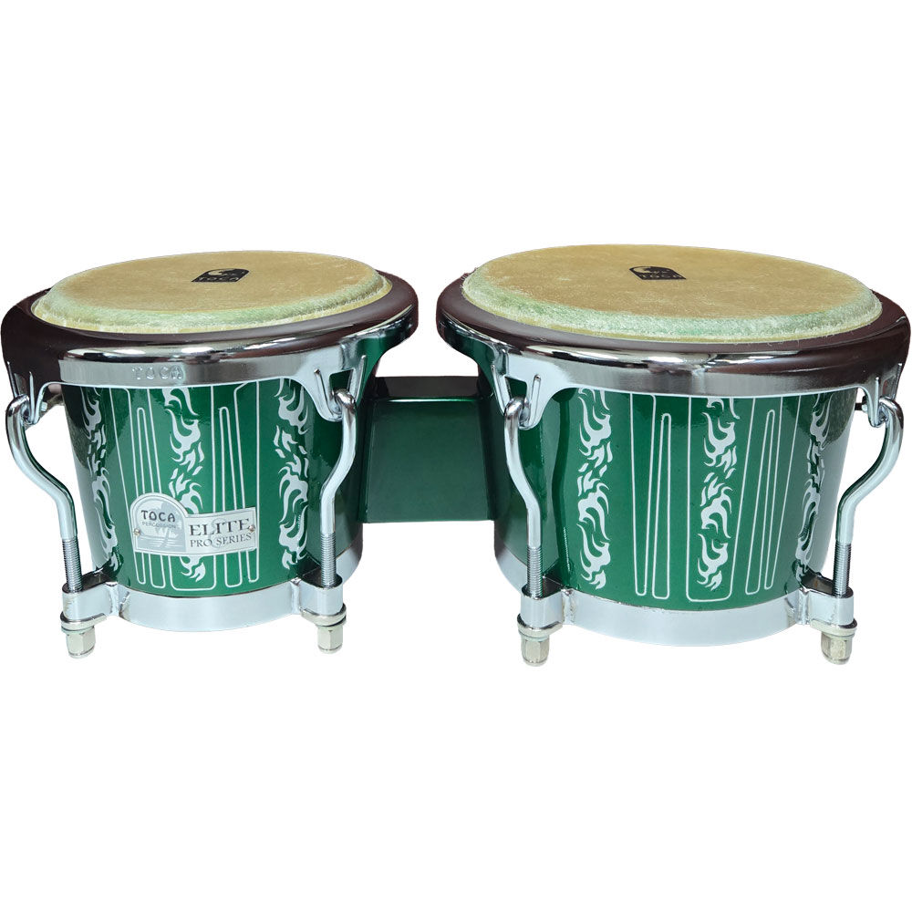 Toca Elite Pro Series 7 & 8.5" Wooden Bongos - Eldorado Green — view 5