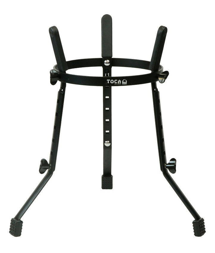 Toca Large Adjustable Barrel Conga Stand for 11.75", 12.5", 13" Congas - Sturdy Steel, Black Powder Coated, Adjustable Legs