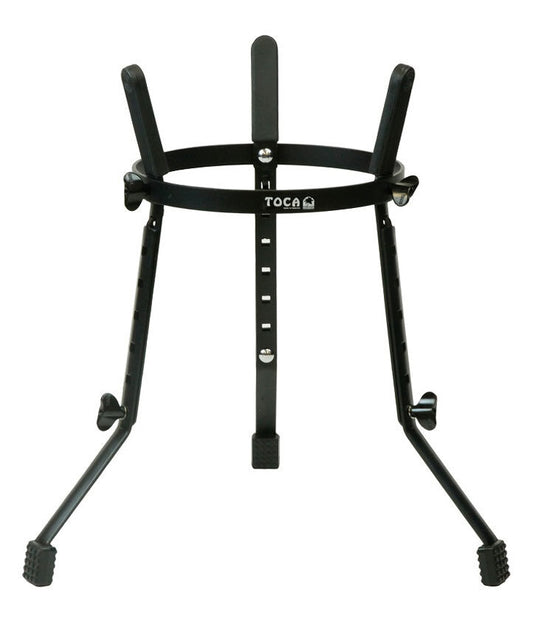 Toca Large Adjustable Barrel Conga Stand for 11.75", 12.5", 13" Congas - Sturdy Steel, Black Powder Coated, Adjustable Legs