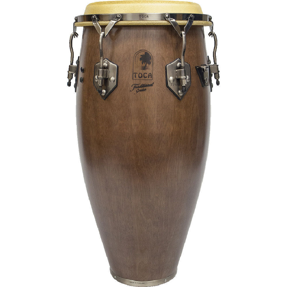 Toca Traditional Series 11-3/4" Wooden Conga - Dark Walnut Finish