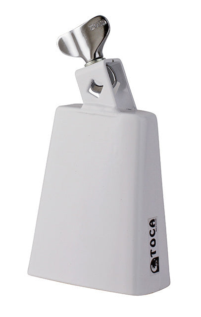 Toca Contemporary Series Small Rumba Bell - White, Premium Steel, Unique Overtones, Tone Dampening, Heavy-Duty Eye-Bolts