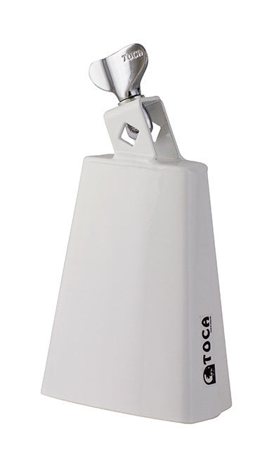 Toca Contemporary Series Low Cha Cha Bell - White, Premium Steel, Tuning, Heavy-Duty Eye-Bolts, Tone Dampening, Powder Coat Finish