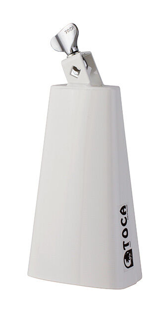 Toca Contemporary Series Bongo Bell - White Cowbell with Steel Construction and Tone Dampening