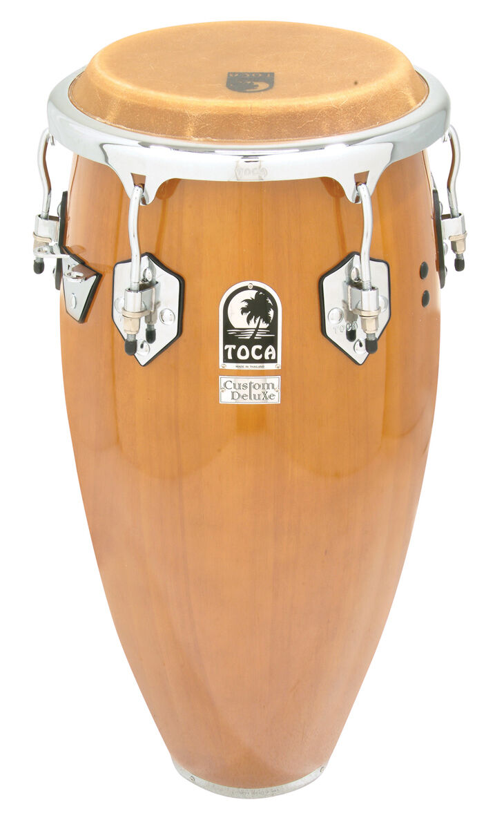 Toca Custom Deluxe 11" Antique Maple Wooden Quinto Conga Drum with High Gloss Finish