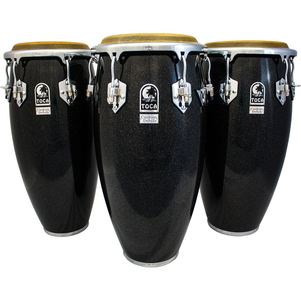 Toca Custom Deluxe 11" Black Sparkle Quinto Conga Drum — view 2