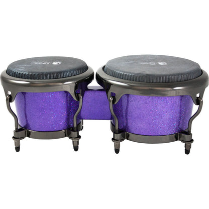 Toca Jimmie Morales Signature 7 & 8-1/2" Purple Sparkle Fiberglass Bongos — view 2