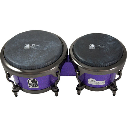 Toca Jimmie Morales Signature 7 & 8-1/2" Purple Sparkle Fiberglass Bongos — view 3
