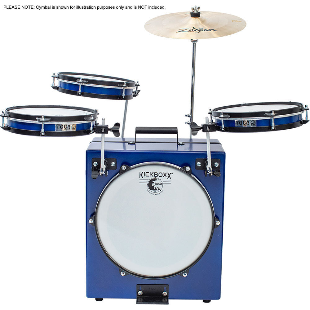 Toca KickBoxx Pro Suitcase Drum Set - Cobalt Blue — view 2