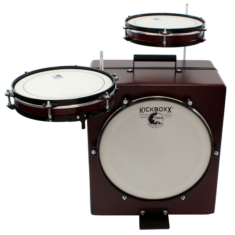 Toca Kickboxx Suitcase Drum Set with Bass, Snare, Tom and Accessory Posts — view 2