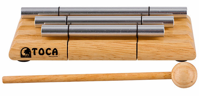 Toca 3-Note Tone Bars with Wooden Mallet - Hand Percussion Sound Effects