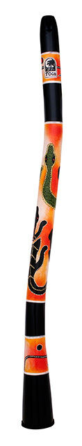 Toca Freestyle Curved Didgeridoo 50" Sahara Gecko Design - Hand Painted, Lightweight, Durable Synthetic Shell