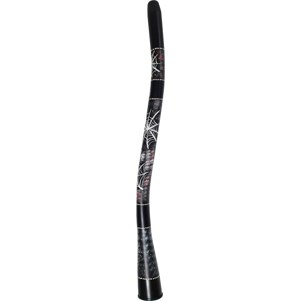 Toca 50" Curved Didgeridoo with Spider Design - Hand Painted, Lightweight Synthetic Shell