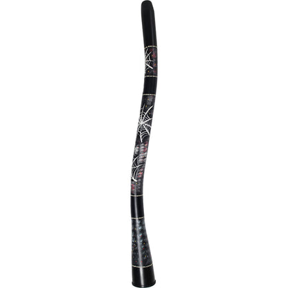 Toca 50" Curved Didgeridoo with Spider Design - Hand Painted, Lightweight Synthetic Shell