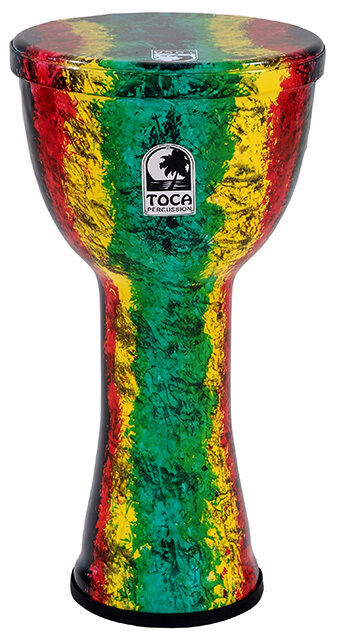 Toca Lightweights Series 10" Hand Drum in Rasta with Carrying Bag