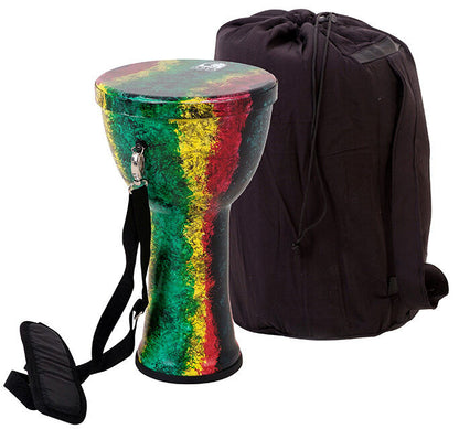 Toca Lightweights Series 12" Hand Drum in Rasta with Adjustable Strap and Drawstring Bag — view 2