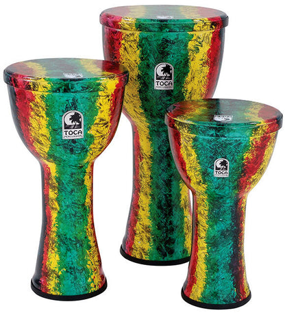 Toca Lightweights Series 9" Hand Drum in Rasta with Carrying Bag and Adjustable Strap — view 3