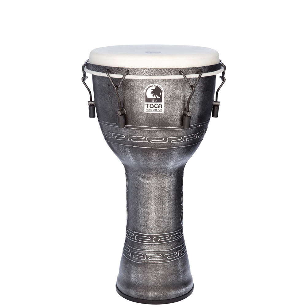 Toca Freestyle Series Mech Tuned 10" Djembe in Antique Silver Finish