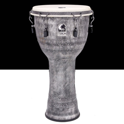 Toca Freestyle Series 12" Mech Tuned Djembe in Antique Silver Finish — view 2