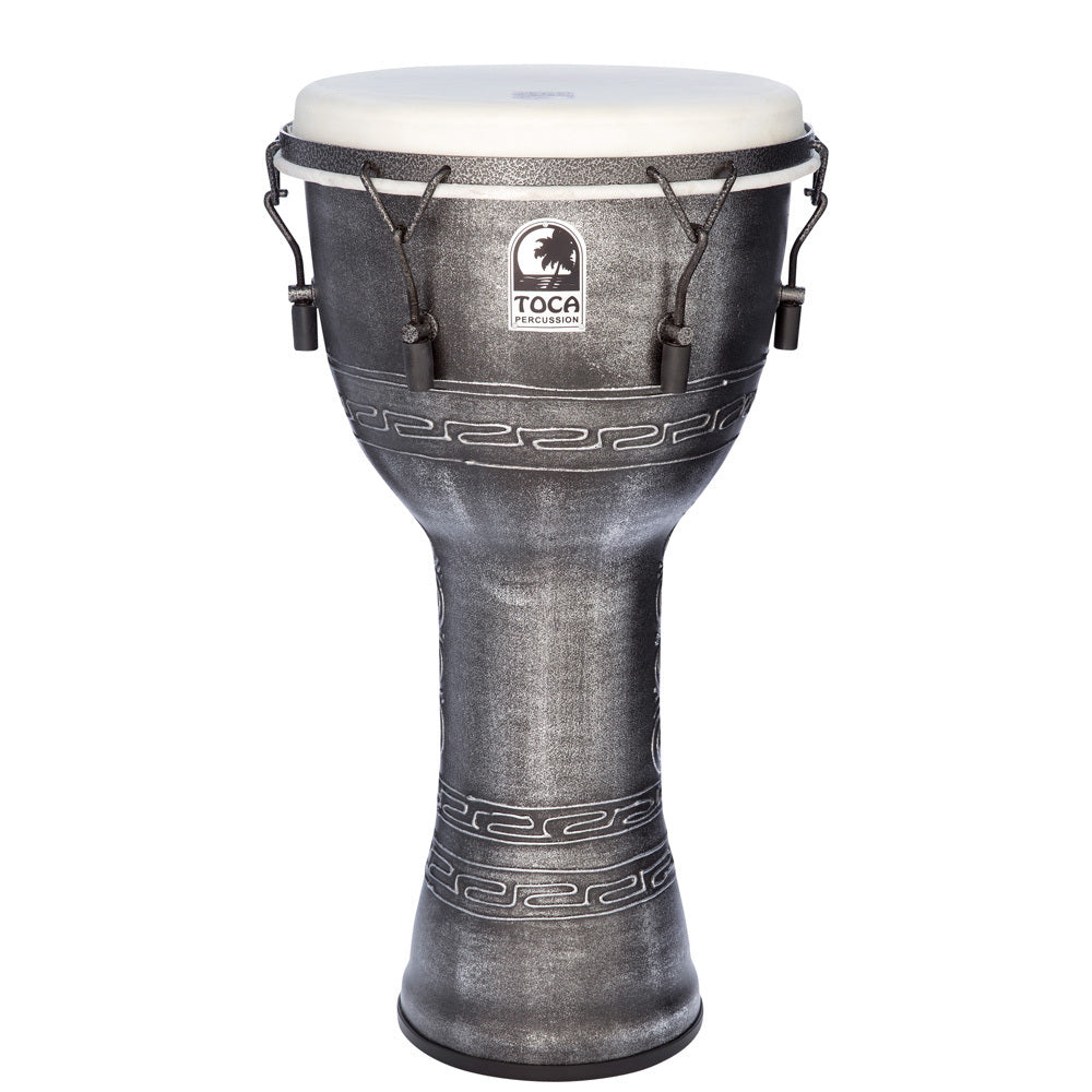 Toca Freestyle Series 12" Mech Tuned Djembe in Antique Silver Finish