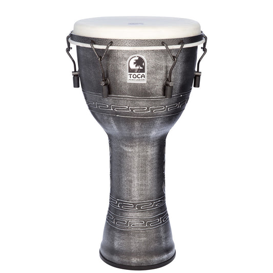 Toca Freestyle Series 12" Mech Tuned Djembe in Antique Silver Finish