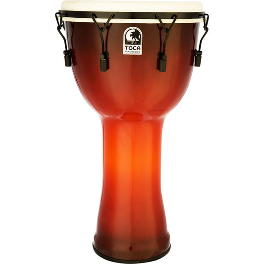 Toca Freestyle Series 14" Mech Tuned Djembe in African Sunset Finish with Bag