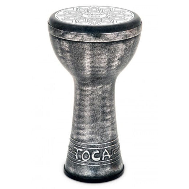 Toca Freestyle Series Jamal 12" Doumbek - Antique Silver Finish, Fiberglass Shell, Pre-Stretched Synthetic Head, Durable Design