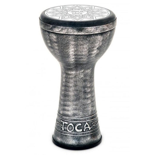 Toca Freestyle Series Jamal 12" Doumbek - Antique Silver Finish, Fiberglass Shell, Pre-Stretched Synthetic Head, Durable Design